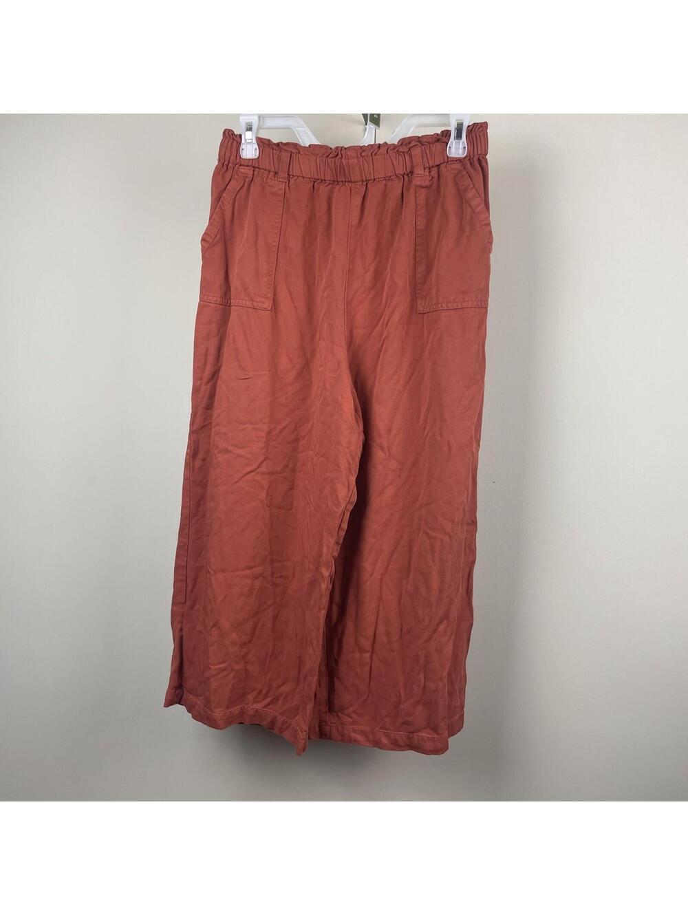 Women’s NWT True Craft 100% Cotton Loose Red Stretch Pants Size Large